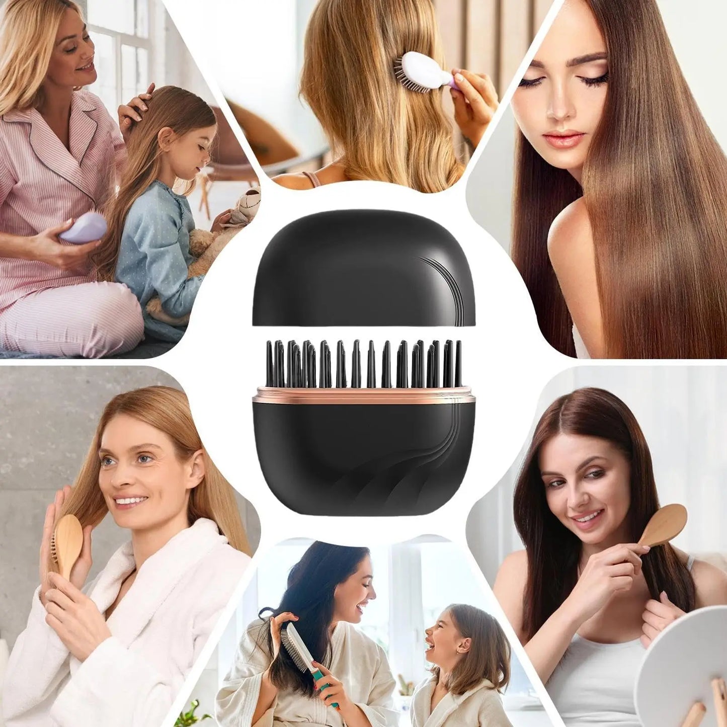 Portable Rechargeable Hair Straightener Brush