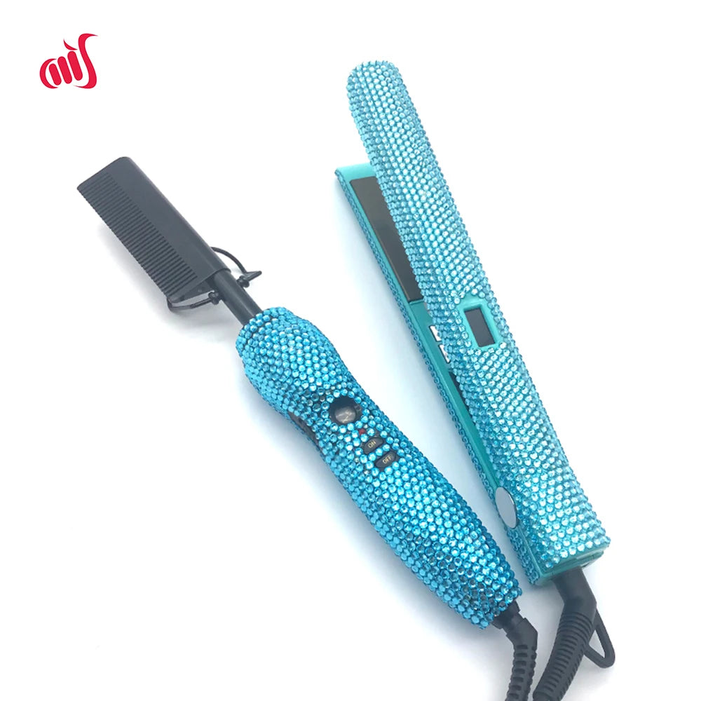 Nextora GlamWave™ Hair Straightener & Hot Comb Set