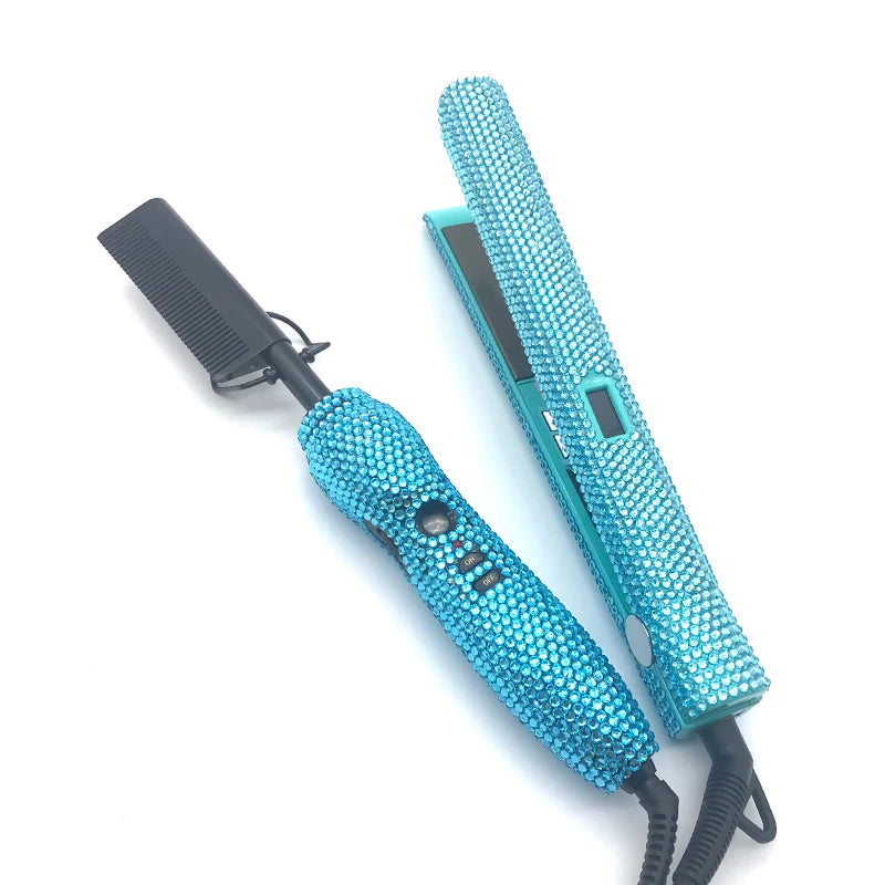 Nextora GlamWave™ Hair Straightener & Hot Comb Set
