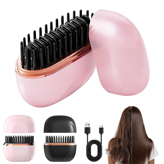 Portable Rechargeable Hair Straightener Brush